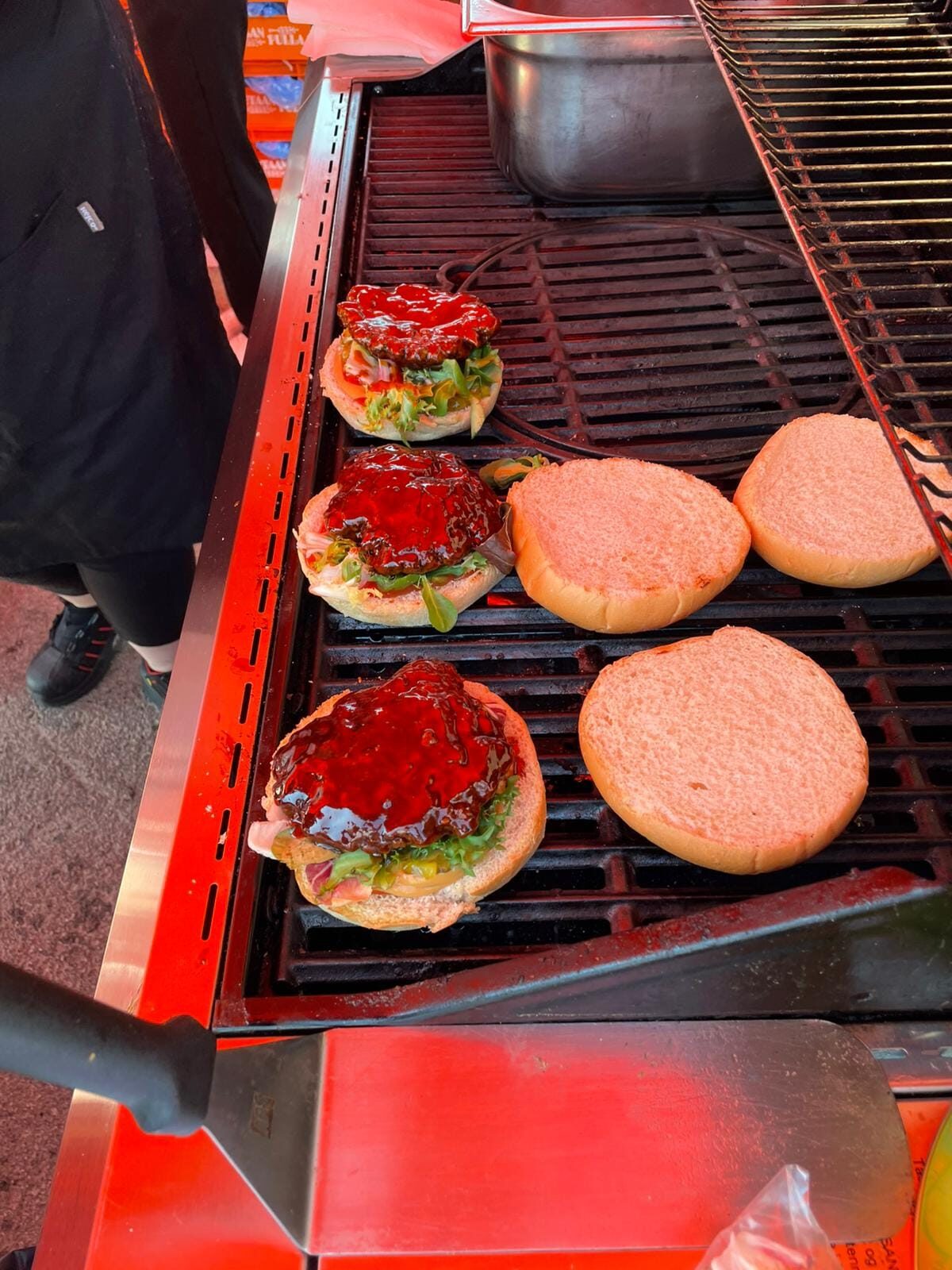 Glazed grilled burger for private parties