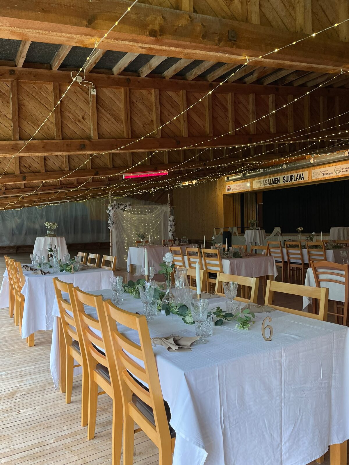 Event hall set up for weddings